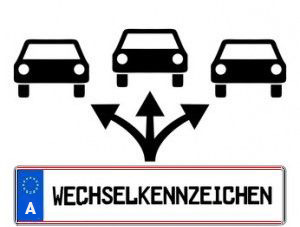 3 Fahrzeuge und ein Kennzeichen.